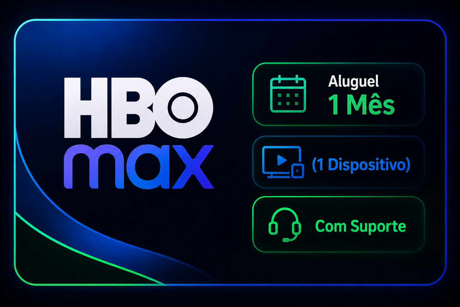 HBO Max : Aluguel 1 Mês (1 Dispositivo) Com Suporte