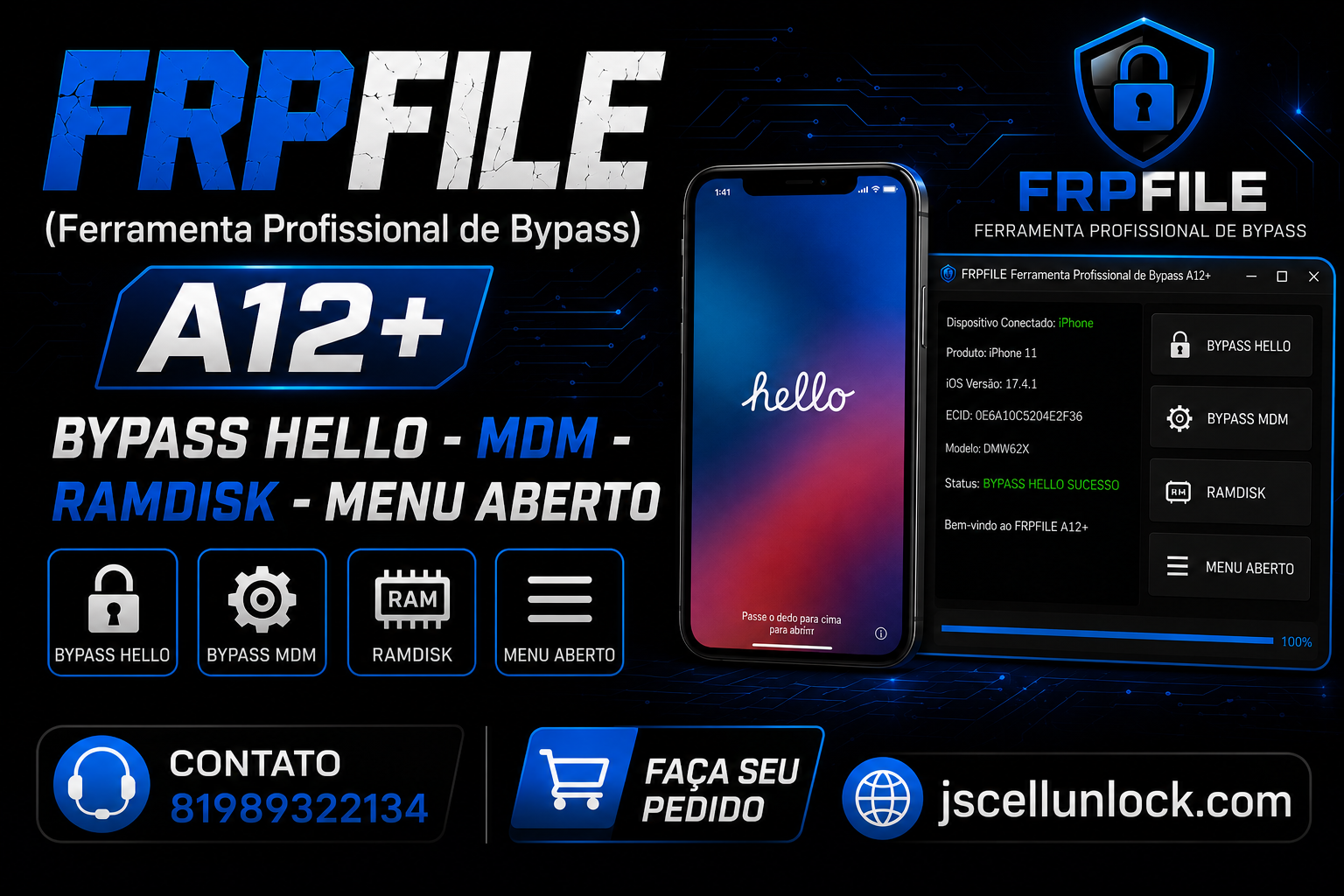 FRPFILE Ramdisk - [Passcode-Disable]	- [IOS-15/16]