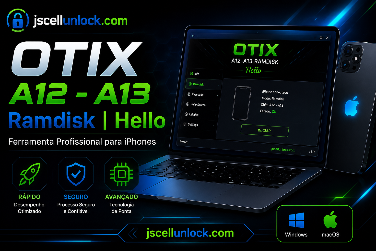 OTIX A12 - A13 Ramdisk | Hello Bypass NAO SINAL | A12/A13 All iPhone/iPads
